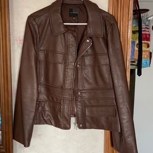The Limited Faux Leather Moto Jacket Size XL